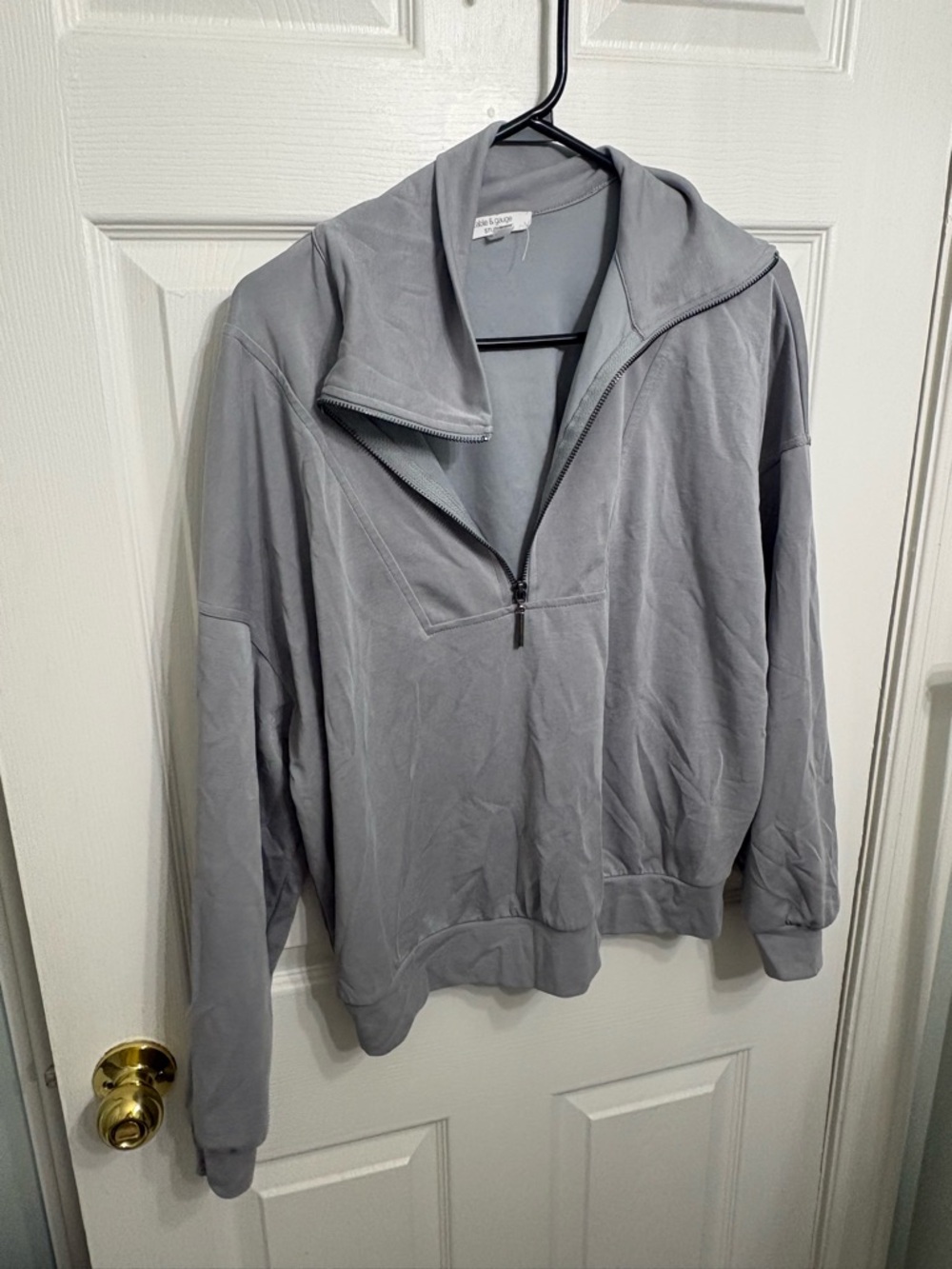 Cable & Gauge Light Gray Half-Zip Pullover